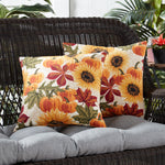 17" x 17" Fall Sunflowers Outdoor Throw Pillow - SET OF 2