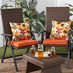 17" x 17" Fall Sunflowers Outdoor Throw Pillow - SET OF 2